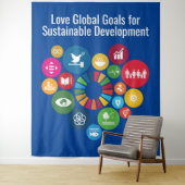 Liebe Globale Ziele für Nachhaltige Entwicklung Wandteppich (Beispiel)