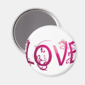 Liebe Globe Magnet (Vorderseite/Rückseite)