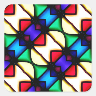 Liebe-Glows_ Quadratischer Aufkleber