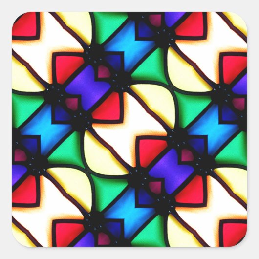 Liebe-Glows_ Quadratischer Aufkleber (Vorderseite)