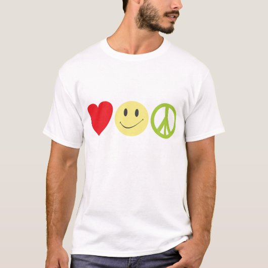 Liebe-Glück-Frieden T-Shirt (Vorderseite)