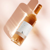 Liebe & Glück Script Foto Hochzeit Weinetikett