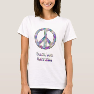 Liebe-Glück-Shirt in verworrenen Farben T-Shirt
