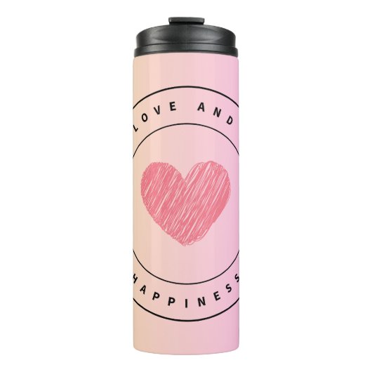 Liebe & Glück Wasserflasche Thermosbecher (Vorderseite)