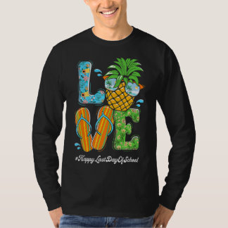 Liebe glücklich letzten Schullehrertag Sommer vor T-Shirt