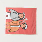 Liebe (Glücklicher Valentinstag) Wandteppich (Vorderseite (Horizontal))