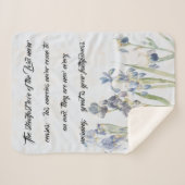 Liebe-Gnade Gott-blauer Iris-Blumen Sherpa Decke Sherpadecke (Vorderseite (Horizontal))
