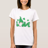 Liebe Gnome Green Kleeblatts St. Patrick's Day T-Shirt (Vorderseite)