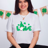 Liebe Gnome Green Kleeblatts St. Patrick's Day T-Shirt