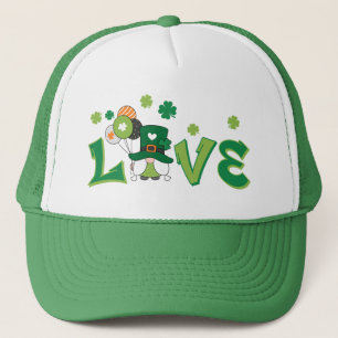Liebe Gnome Green Kleeblatts St. Patrick's Day Truckerkappe
