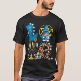 LIEBE Gnome Hanukkah Dekorationen Chanukah T-Shirt