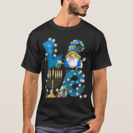 LIEBE Gnome Hanukkah Dekorationen Chanukah T-Shirt