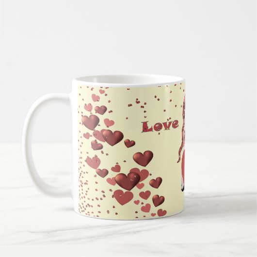 Liebe Gnome Happy Valentines Day Kaffeetasse (Links)
