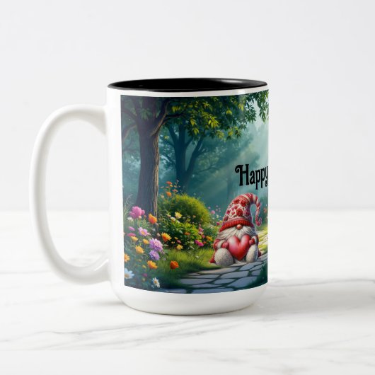 Liebe Gnome Keramik Zweifarbige Tasse (Links)