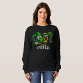 Liebe Gnome Nurse Life Np St Patricks Day Leopard Sweatshirt (Vorne ganz)
