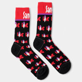 Liebe Gnome schwarz und Rot Herz Balloons Socken (Rechts)
