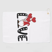 Liebe Gnome Valentinstag Golfhandtuch (Horizontal)