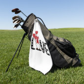 Liebe Gnome Valentinstag Golfhandtuch (Gras)