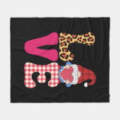 Liebe Gnome Valentinstag Red Buffalo Kariert Leopa Fleecedecke (Vorderseite (Horizontal))