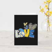 Liebe Gnomes Blue Yellow Ribbon Down Synware Karte (Gelbe Blume)