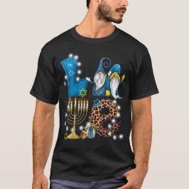 LIEBE Gnomes Hanukkah Dekorationen Chanukah T-Shirt