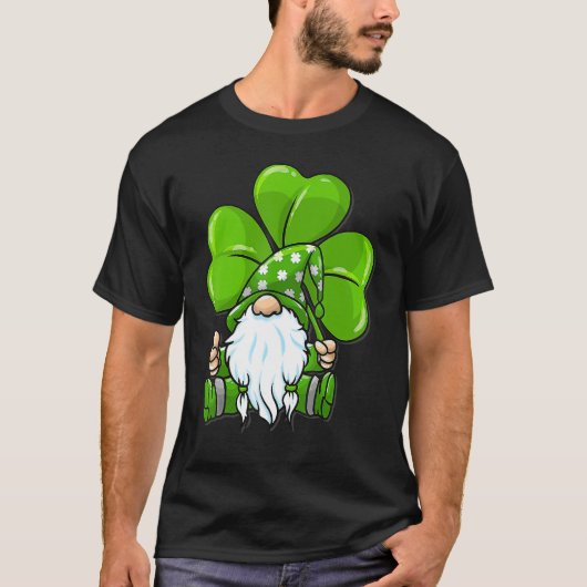 Liebe Gnomes Irish Kleeblatt St Patrick's Day Four T-Shirt (Vorderseite)