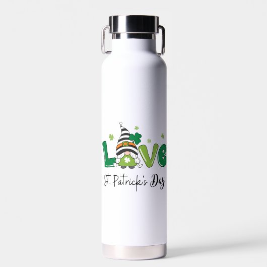 Liebe Gnomes St. Patrick's Day Trinkflasche (Vorne)