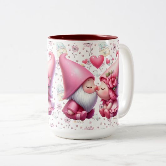Liebe Gnomes Zweifarbige Tasse (VorderseiteRechts)
