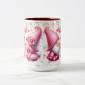 Liebe Gnomes Zweifarbige Tasse (Mittel)