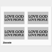 LIEBE GOD - LIEBE MENSCHEN - Christliche Aufkleber (Blatt)