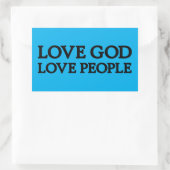 LIEBE GOD, LIEBE PEOPLE Aufkleber (Tasche)