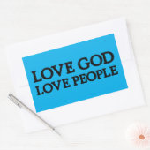LIEBE GOD, LIEBE PEOPLE Aufkleber (Umschlag)