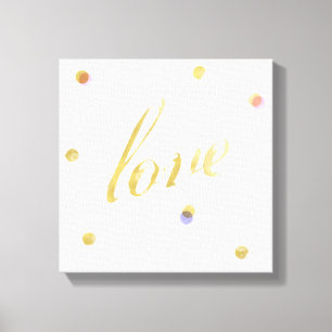 Liebe Gold Canvas Print Leinwanddruck