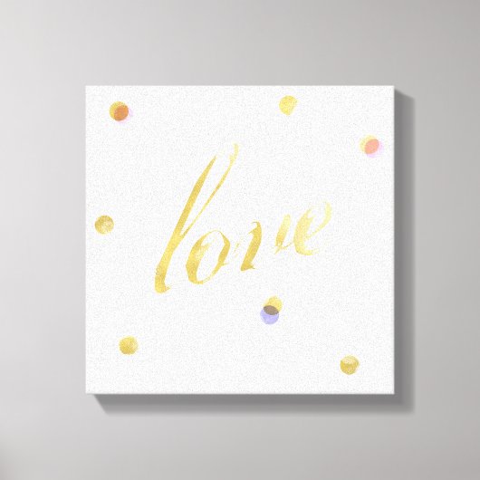 Liebe Gold Canvas Print Leinwanddruck (Vorderseite)