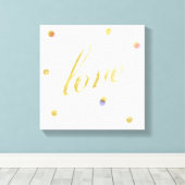 Liebe Gold Canvas Print Leinwanddruck (Insitu (Holzboden))