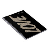 LIEBE Gold Glitzer Sparkle Modernes Notebook Notizblock (Rechte Seite)
