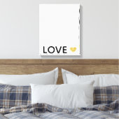 Liebe Gold Heart Leinwanddruck (Insitu (Schlafzimmer))