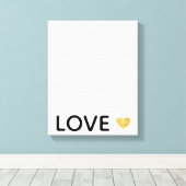 Liebe Gold Heart Leinwanddruck (Insitu (Holzboden))