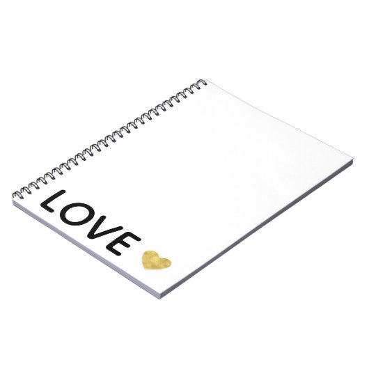 Liebe Gold Heart Notizblock (Linke Seite)