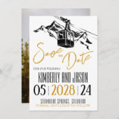 Liebe Gold Save The Date (Vorne/Hinten)