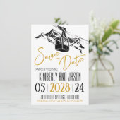 Liebe Gold Save The Date (Stehend Vorderseite)