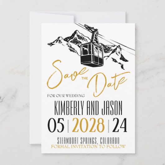 Liebe Gold Save The Date (Vorderseite)