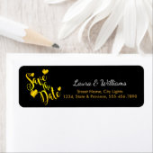 Liebe Gold Save the Date Herzform gebürstet (Insitu)
