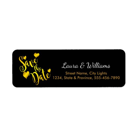 Liebe Gold Save the Date Herzform gebürstet (Vorne)