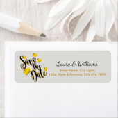 Liebe Gold Save the Date Herzform gebürstet (Insitu)