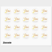 Liebe Gold Wedding Sticker (Blatt)