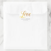 Liebe Gold Wedding Sticker (Tasche)