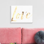Liebe Gold White Inspiration Zitate Leinwanddruck (Insitu (Wohnzimmer))