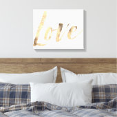 Liebe Gold White Inspiration Zitate Leinwanddruck (Insitu (Schlafzimmer))