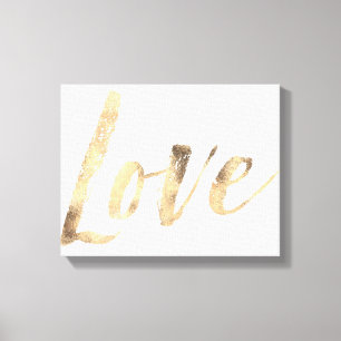 Liebe Gold White Inspiration Zitate Leinwanddruck